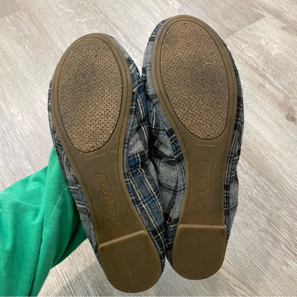 LUCKY BRAND Erin Plaid Ballet Flats - Gray/Blue Size 9.5 - Picture 8 of 9
